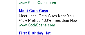 Goth guys ad
