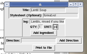 Recipe Maker Screenshot